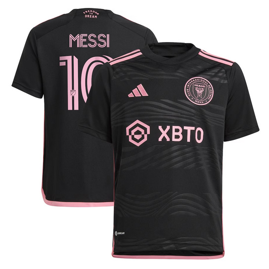 Youth Inter Miami CF Lionel Messi adidas Black 2023 La Noche Replica Jersey->inter miami cf->Soccer Club Jersey